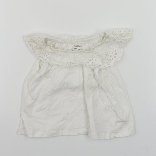 Primark  Girls White   Basic T-Shirt Size 2-3 Years