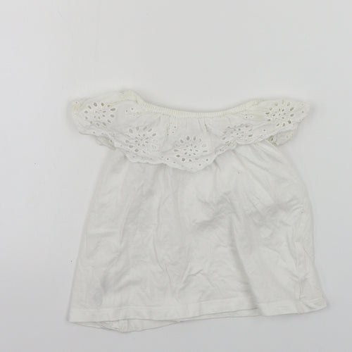 Primark  Girls White   Basic T-Shirt Size 2-3 Years