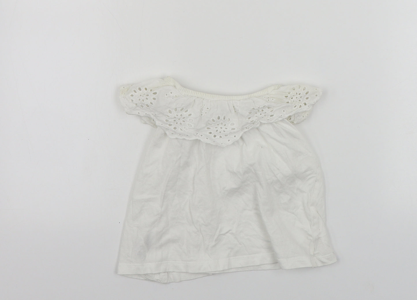 Primark  Girls White   Basic T-Shirt Size 2-3 Years