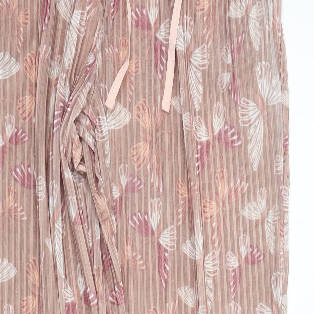 George Womens Beige Floral  Top Pyjama Pants Size 16