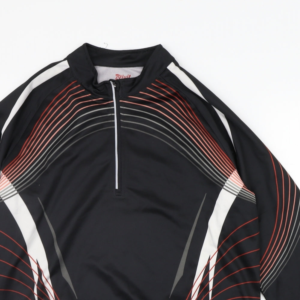 Crivit Mens Black   Full Zip Jumper Size L