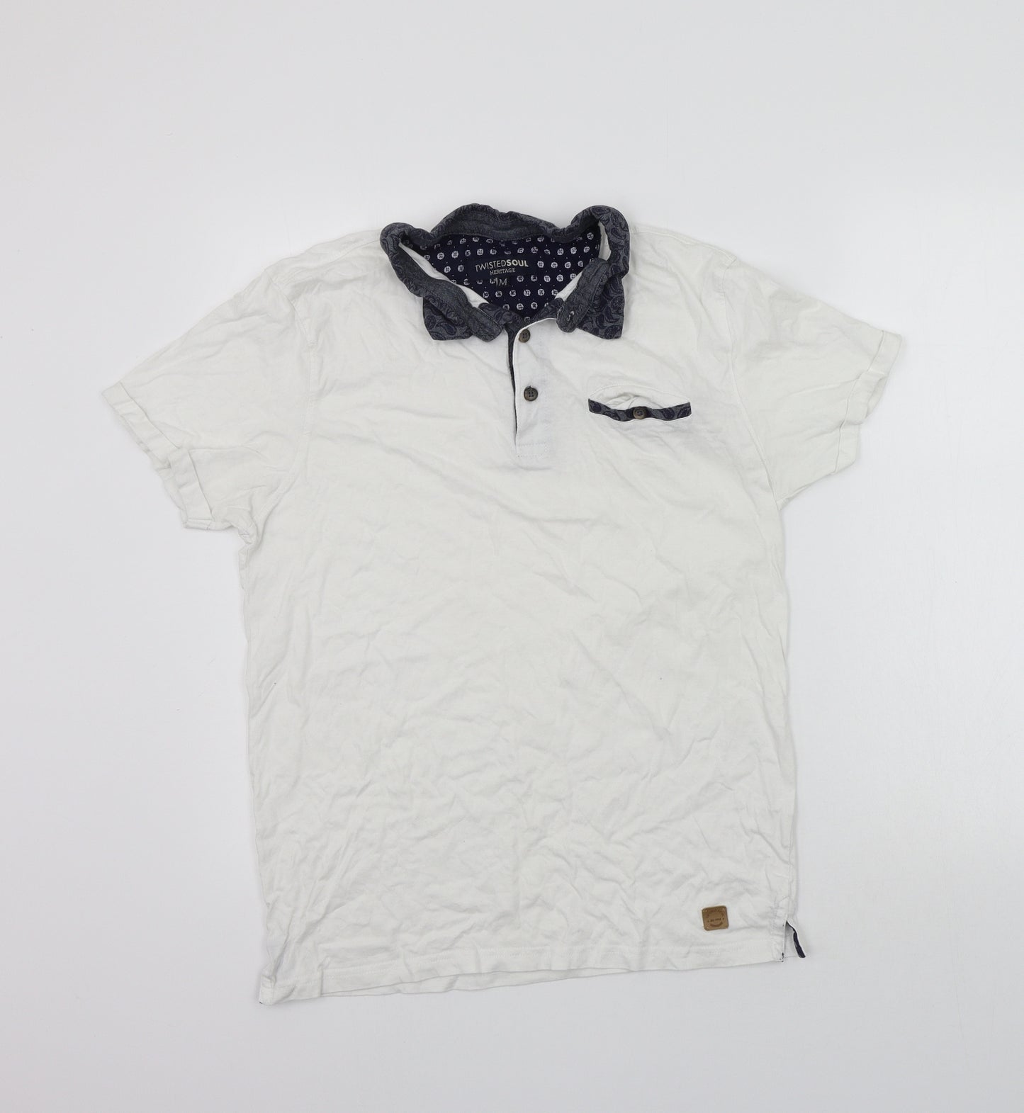Twisted Soul Womens White   Basic Button-Up Size M