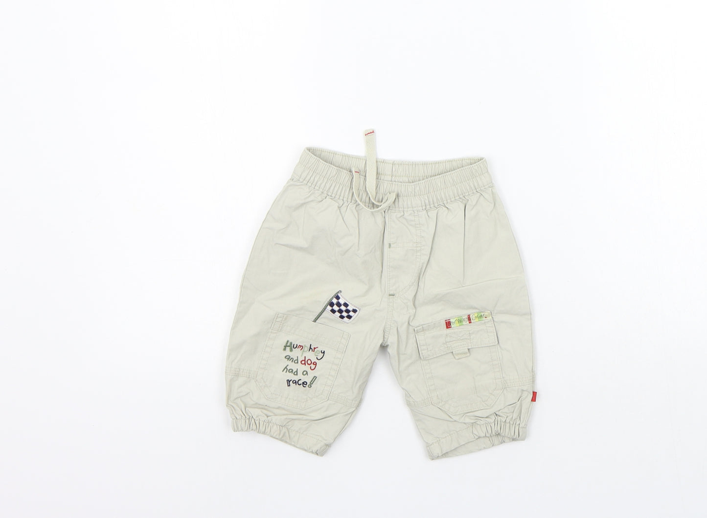 Mothercare Girls Beige   Cargo Trousers Size 0-3 Months