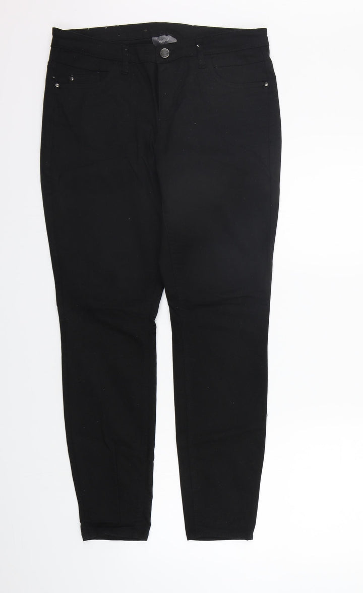 Yessica Womens Black Straight Jeans Size 12 L28 in