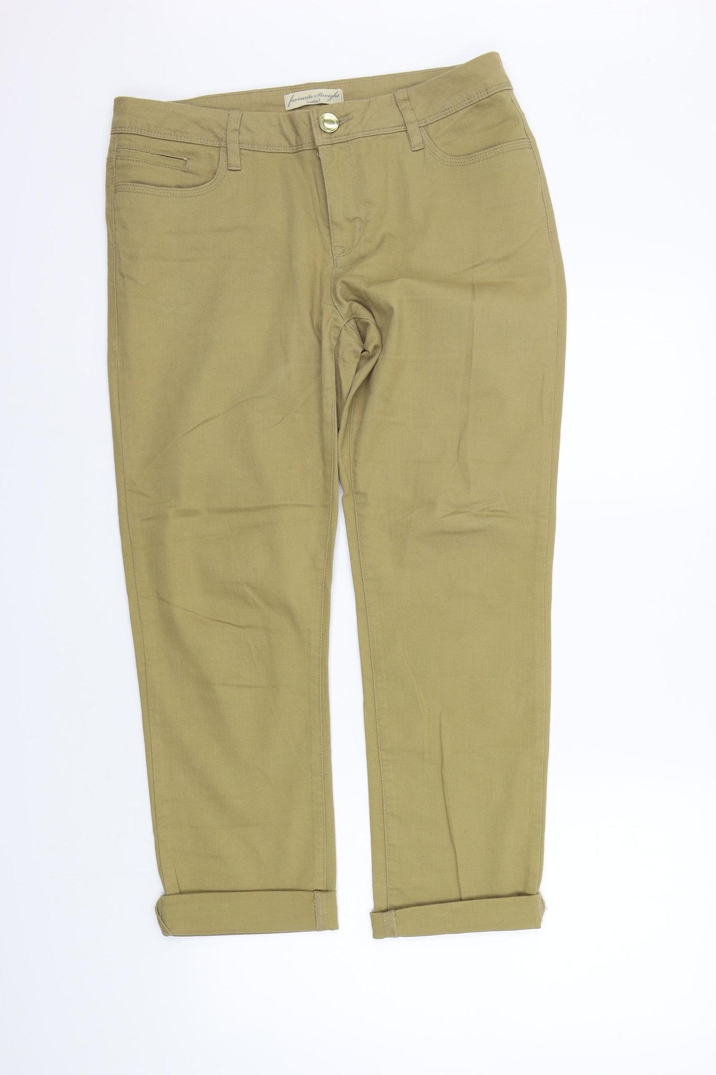Yessica Womens Yellow   Trousers  Size 12 L24 in