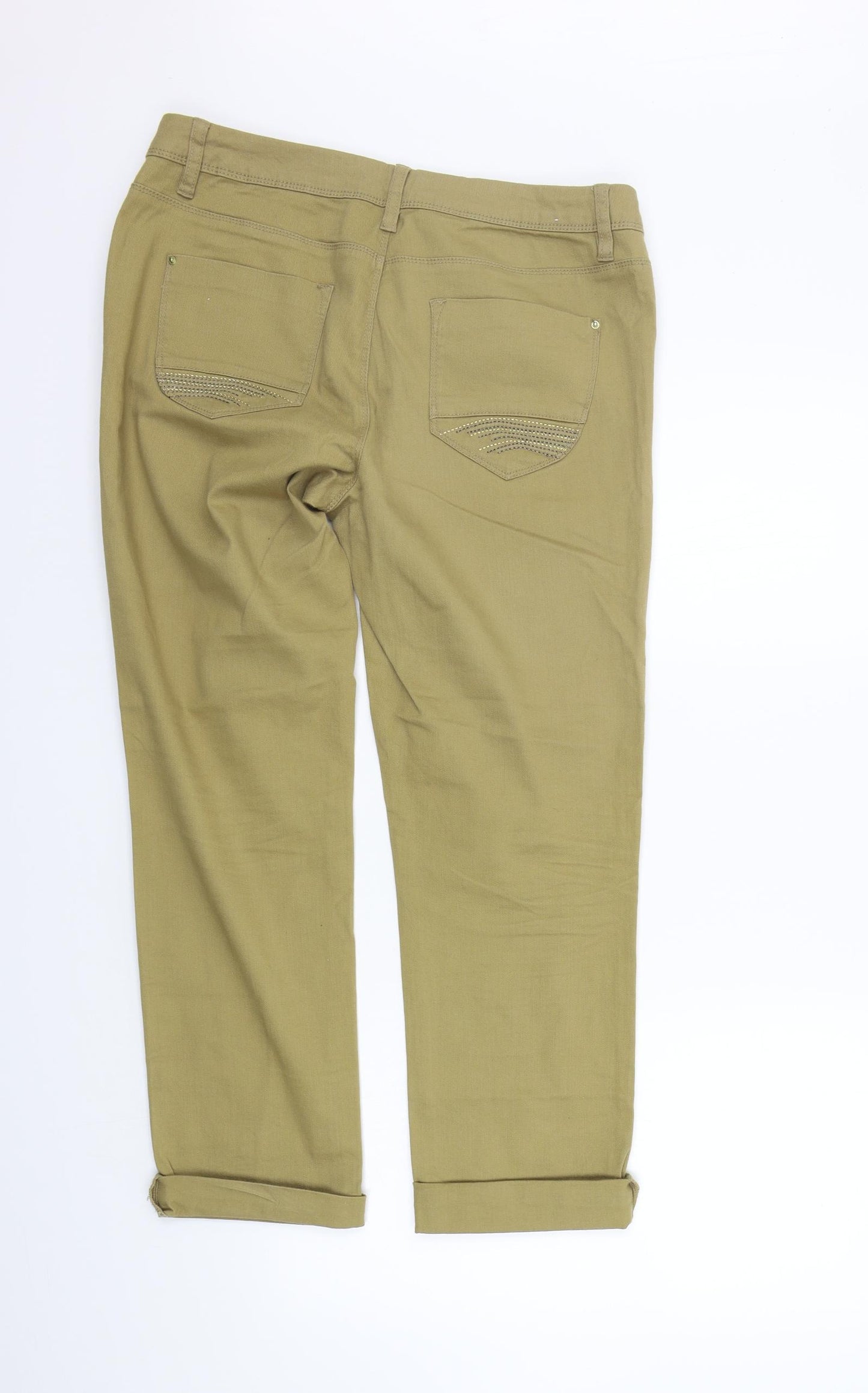 Yessica Womens Yellow   Trousers  Size 12 L24 in