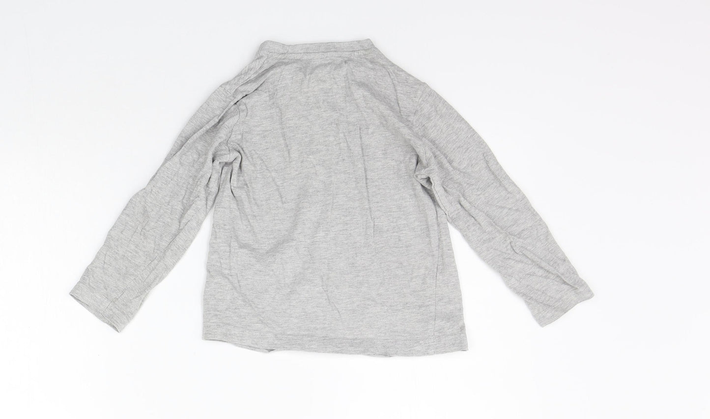 Matalan Girls Grey   Basic T-Shirt Size 4-5 Years  - washable mark