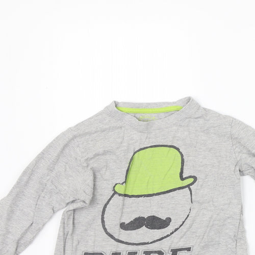 Matalan Girls Grey   Basic T-Shirt Size 4-5 Years  - washable mark