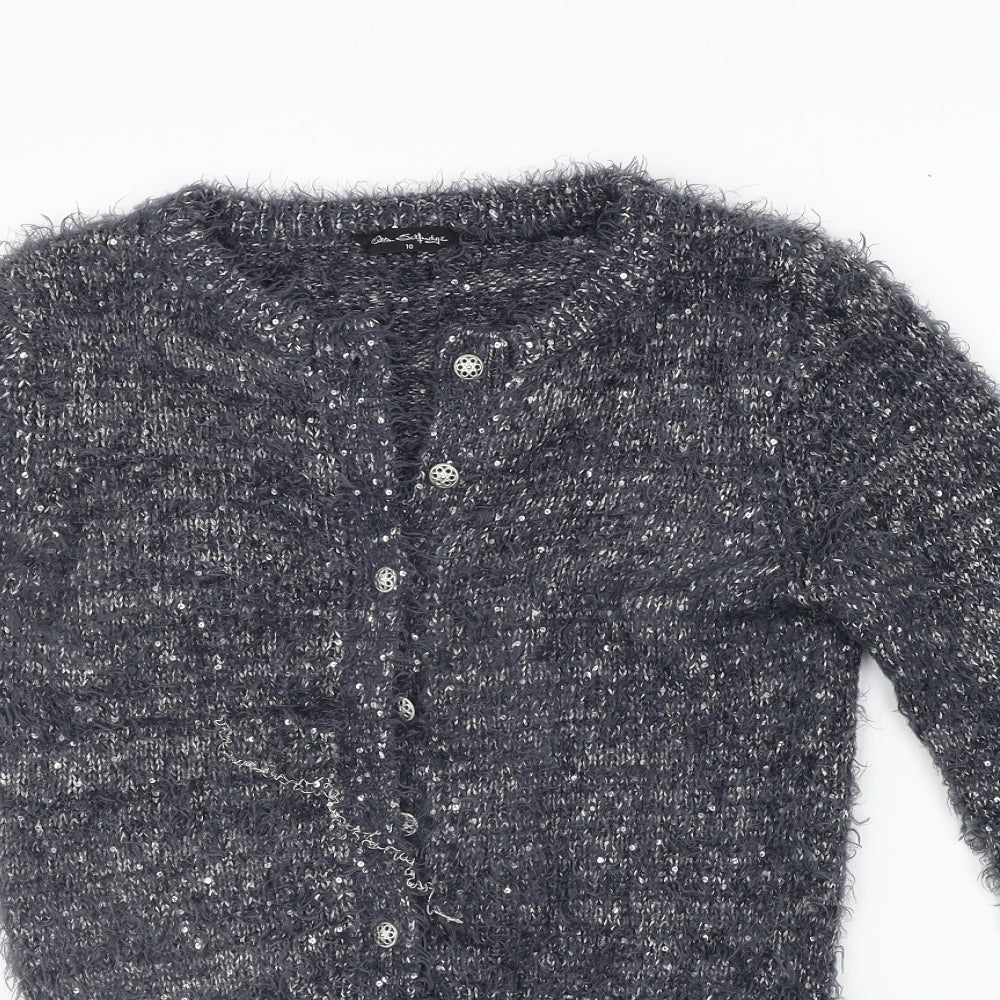 Miss Selfridge Womens Grey   Cardigan Jumper Size 10