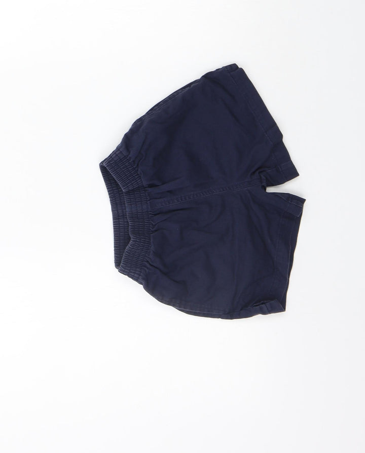 George Girls Blue Chino Shorts Size 4-5 Years - Elastic Waist Band