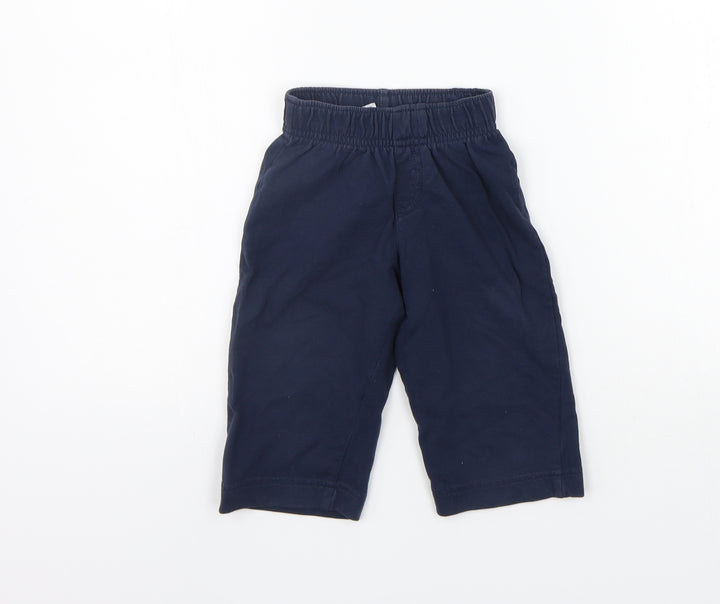 George Girls Blue Sweatpants Trousers Size 6-9 Months - Elastic Waist Band