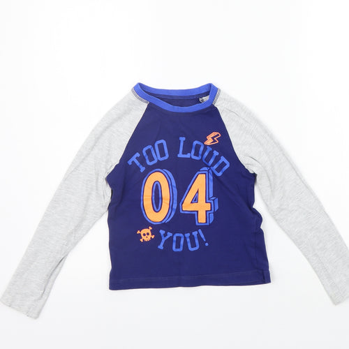 George Girls Blue   Basic T-Shirt Size 4-5 Years