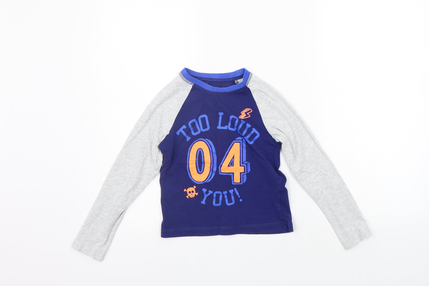 George Girls Blue   Basic T-Shirt Size 4-5 Years