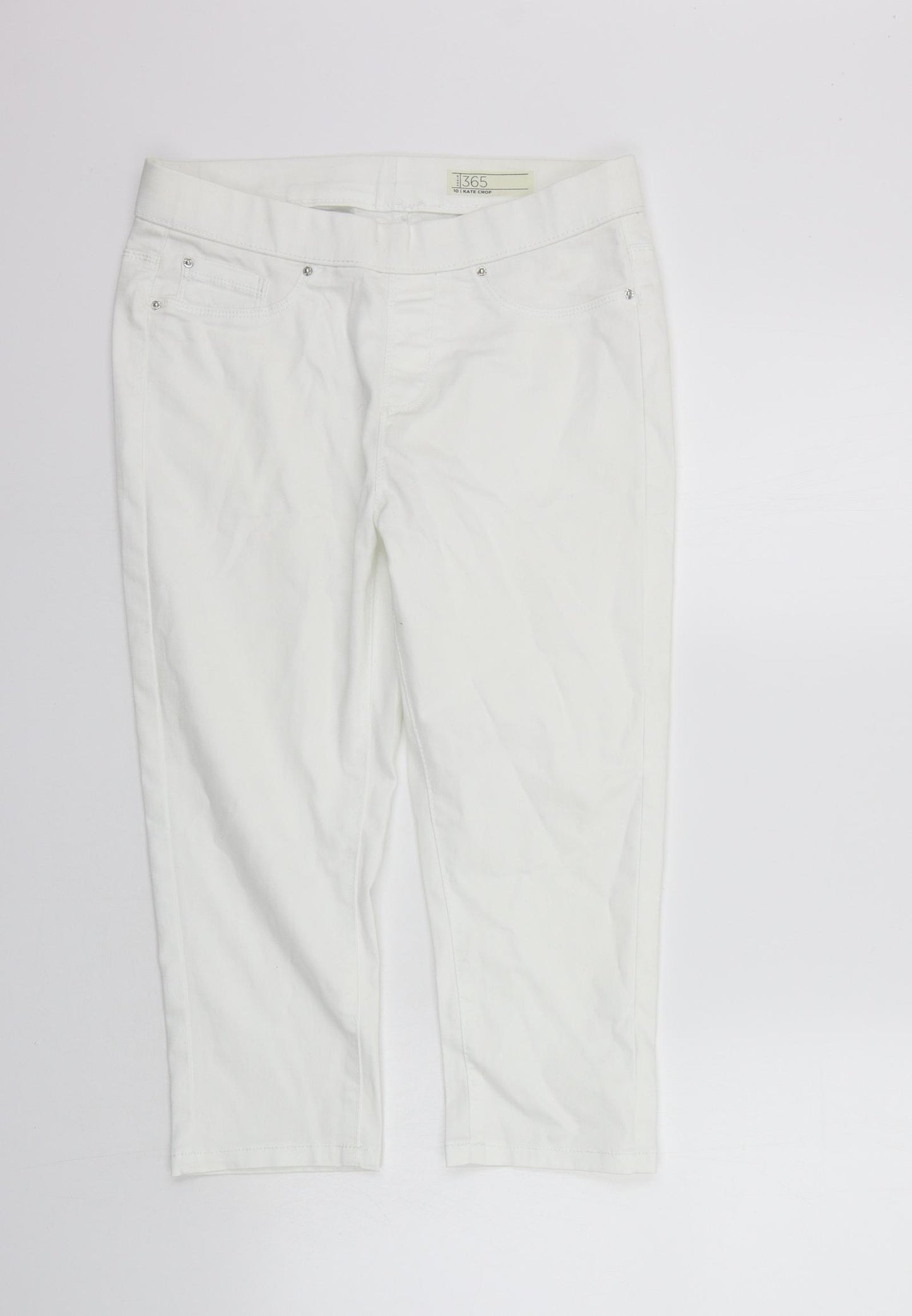 365 Womens White   Trousers  Size 10 L20 in - washable mark