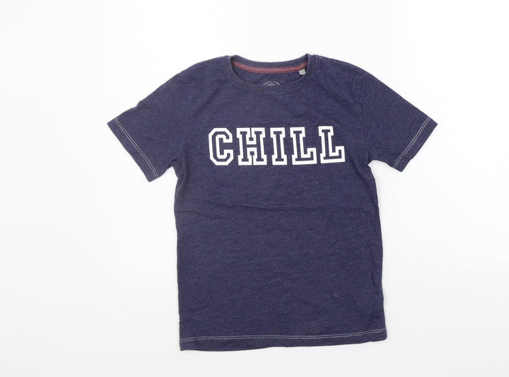 DEBNHAMS Boys Blue Basic T-Shirt Size 7-8 Years