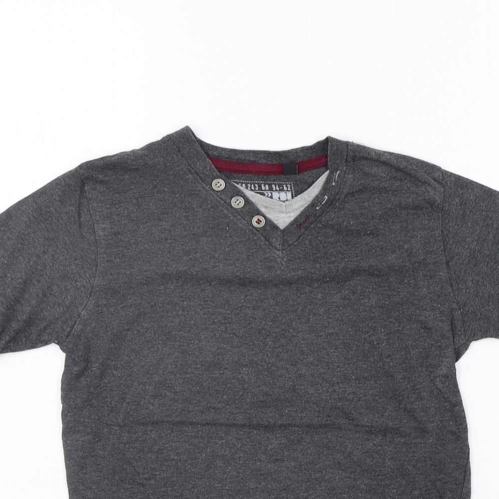 Rebal Girls Grey   Basic T-Shirt Size 9-10 Years