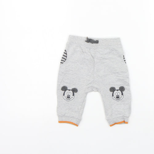George Girls Grey   Jogger Trousers Size 3-6 Months
