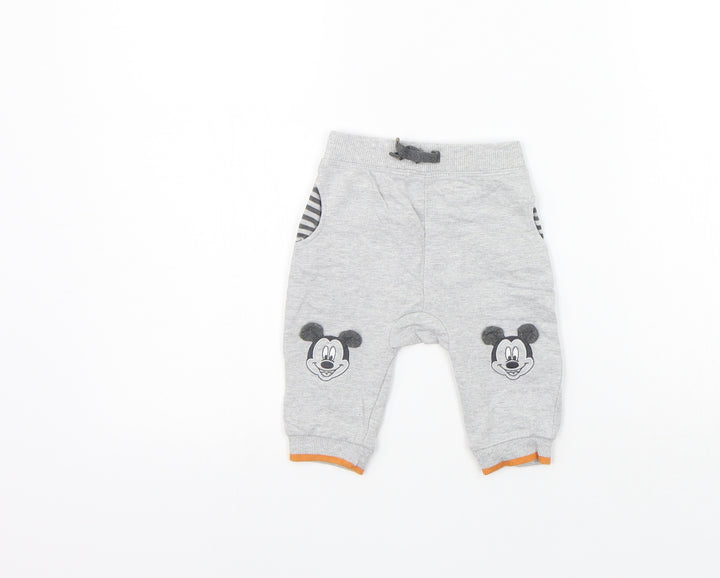 George Girls Grey   Jogger Trousers Size 3-6 Months