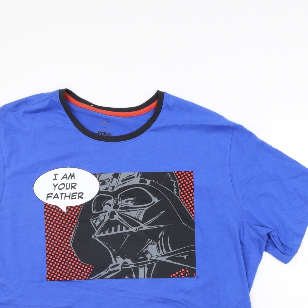 Marks and Spencer Mens Blue    T-Shirt Size 2XL  - STAR WARS