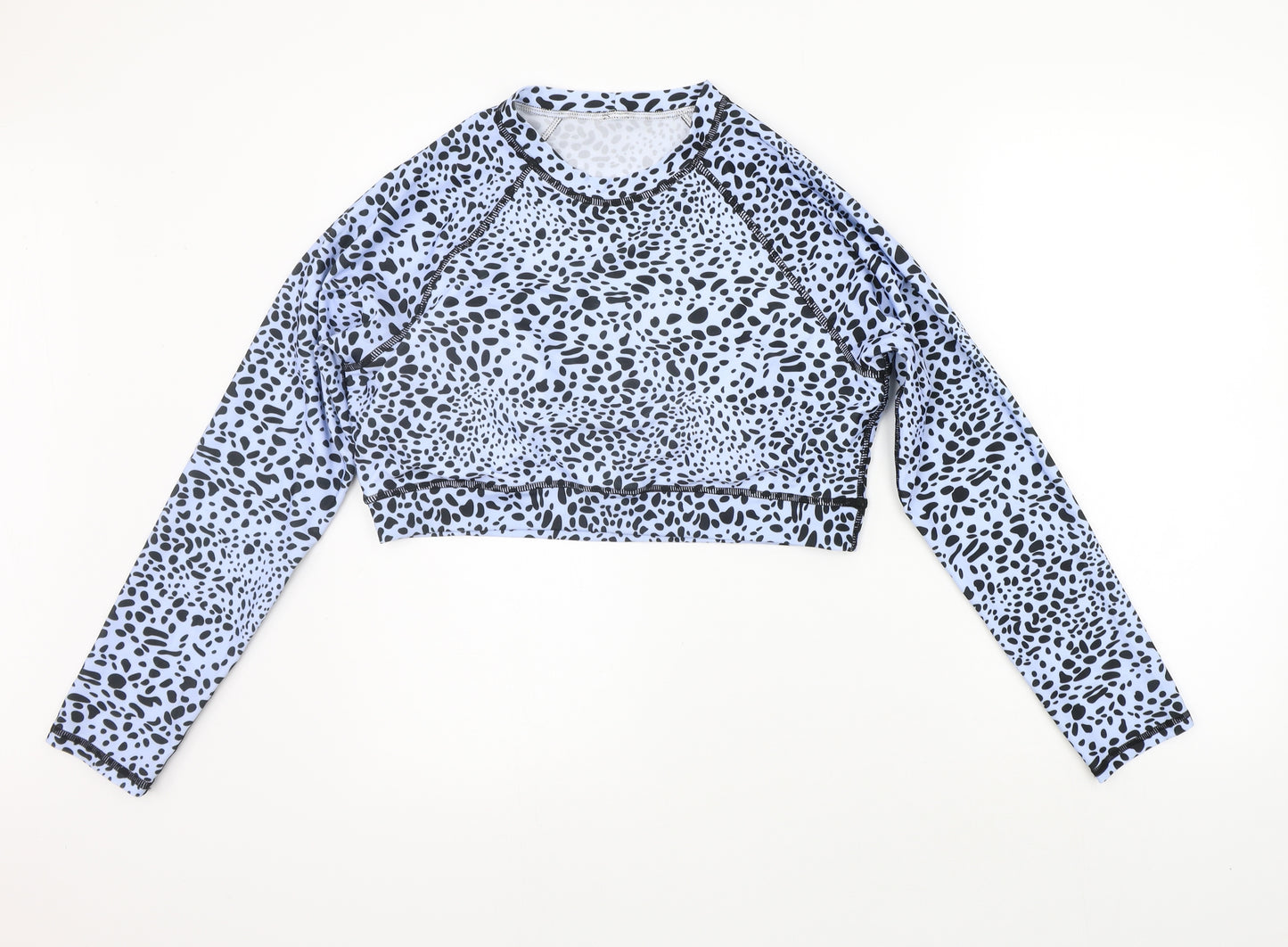 SheIn Womens Blue Polka Dot  Pullover Jumper Size 2XL