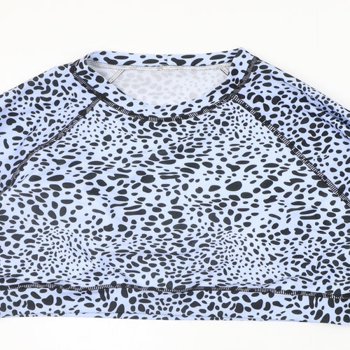SheIn Womens Blue Polka Dot  Pullover Jumper Size 2XL