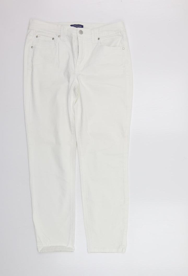 Bandolino Womens White Trousers Size 10 L26 in - washable mark
