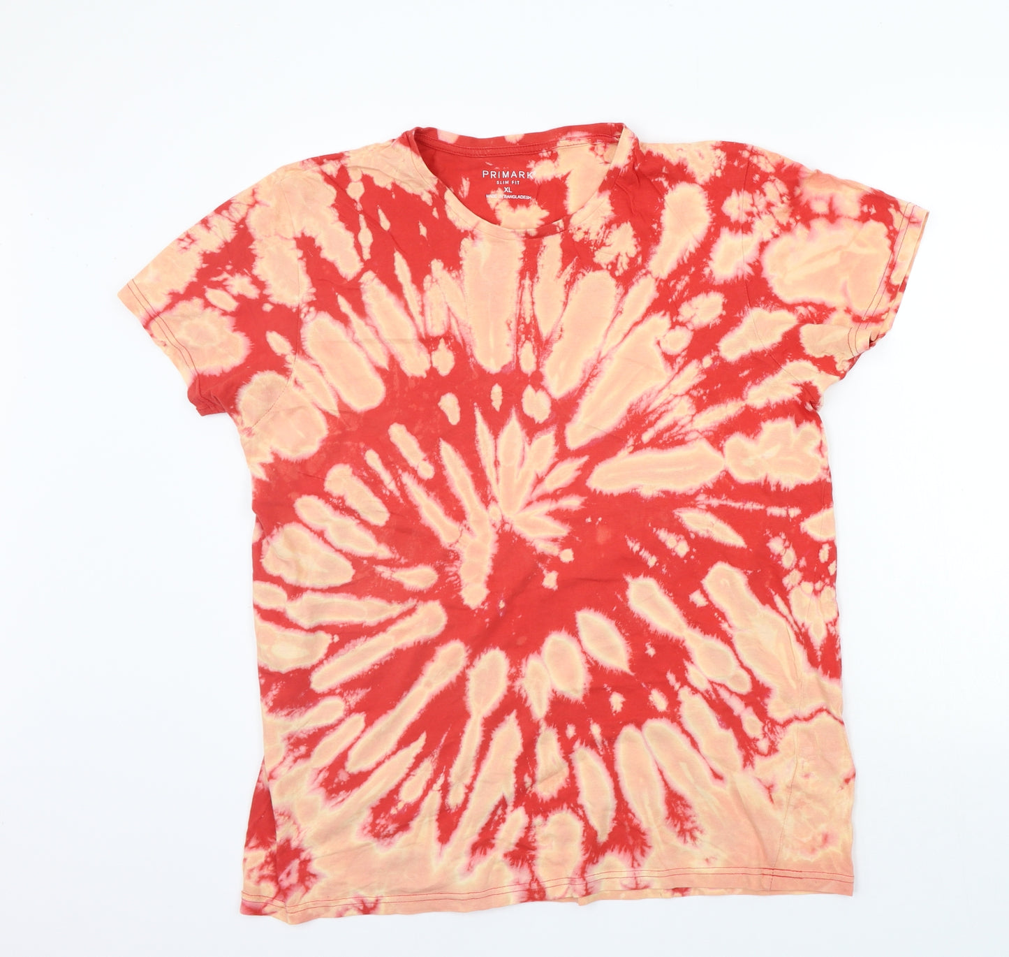Primark Mens Red Geometric   T-Shirt Size XL