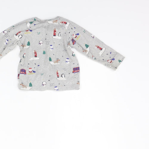 George Girls Grey Geometric  Basic T-Shirt Size 9-12 Months