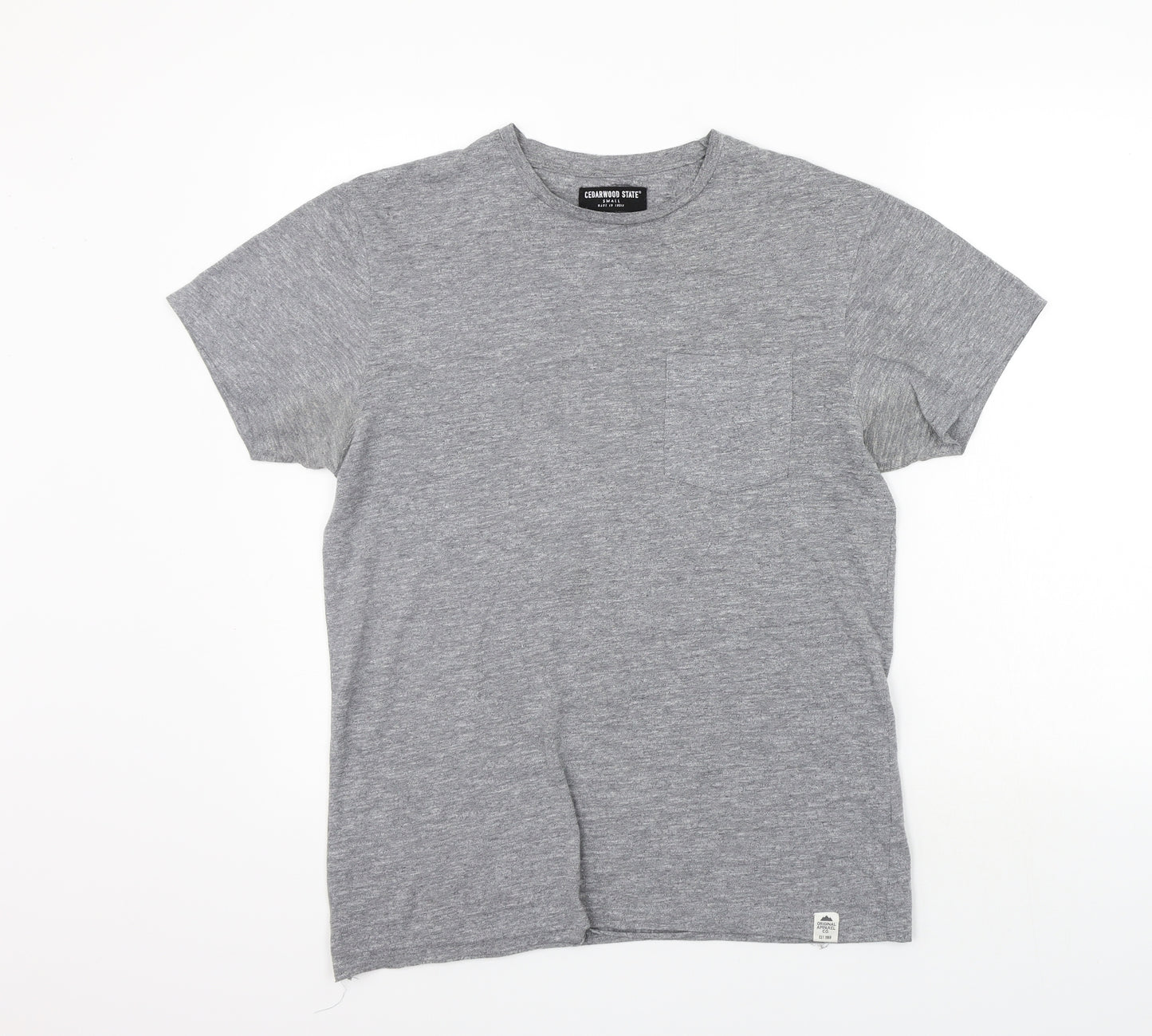Ceader wood state Mens Grey    T-Shirt Size S  - washable mark