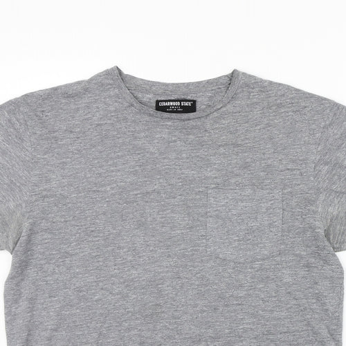 Ceader wood state Mens Grey    T-Shirt Size S  - washable mark