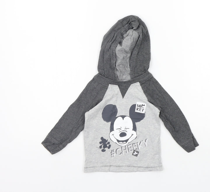 George Girls Grey   Pullover Jumper Size 3-6 Months  - Mickey