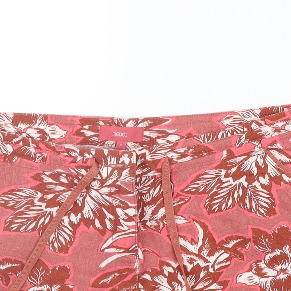 Next  Womens Pink Floral  Chino Shorts Size 14