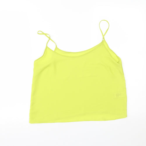 NEXT Womens Green  Chiffon Cropped T-Shirt Size 10
