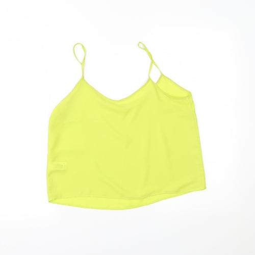 NEXT Womens Green  Chiffon Cropped T-Shirt Size 10