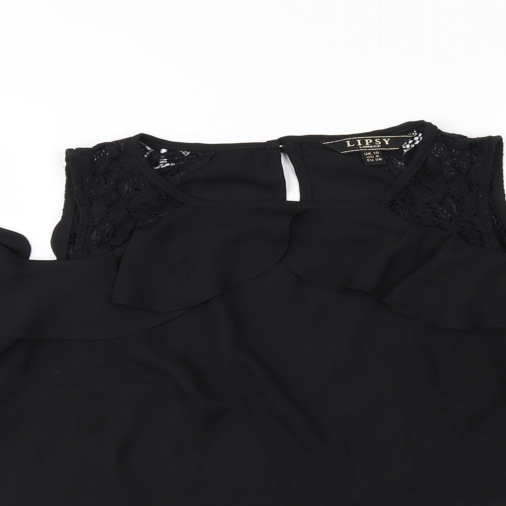 Lipsy Womens Black   Basic Blouse Size 10