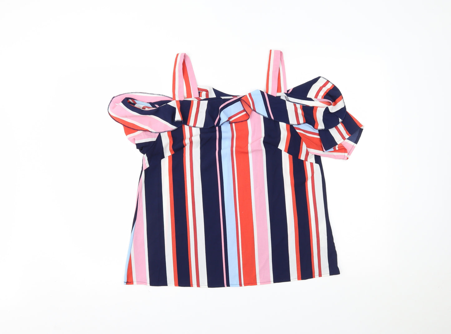 Quiz Womens Multicoloured Striped  Basic Blouse Size 10