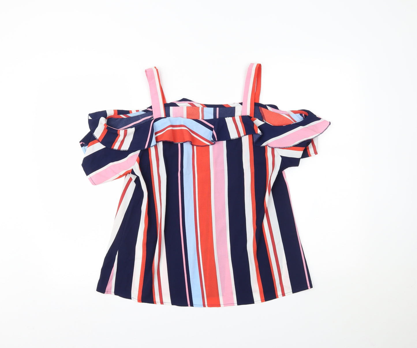 Quiz Womens Multicoloured Striped  Basic Blouse Size 10