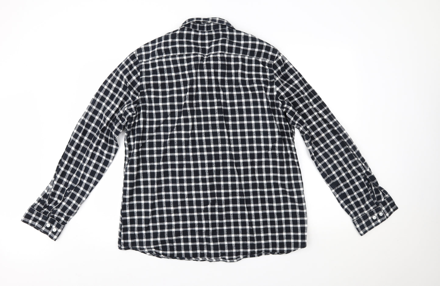 ASOS Mens Blue Plaid   Button-Up Size XL