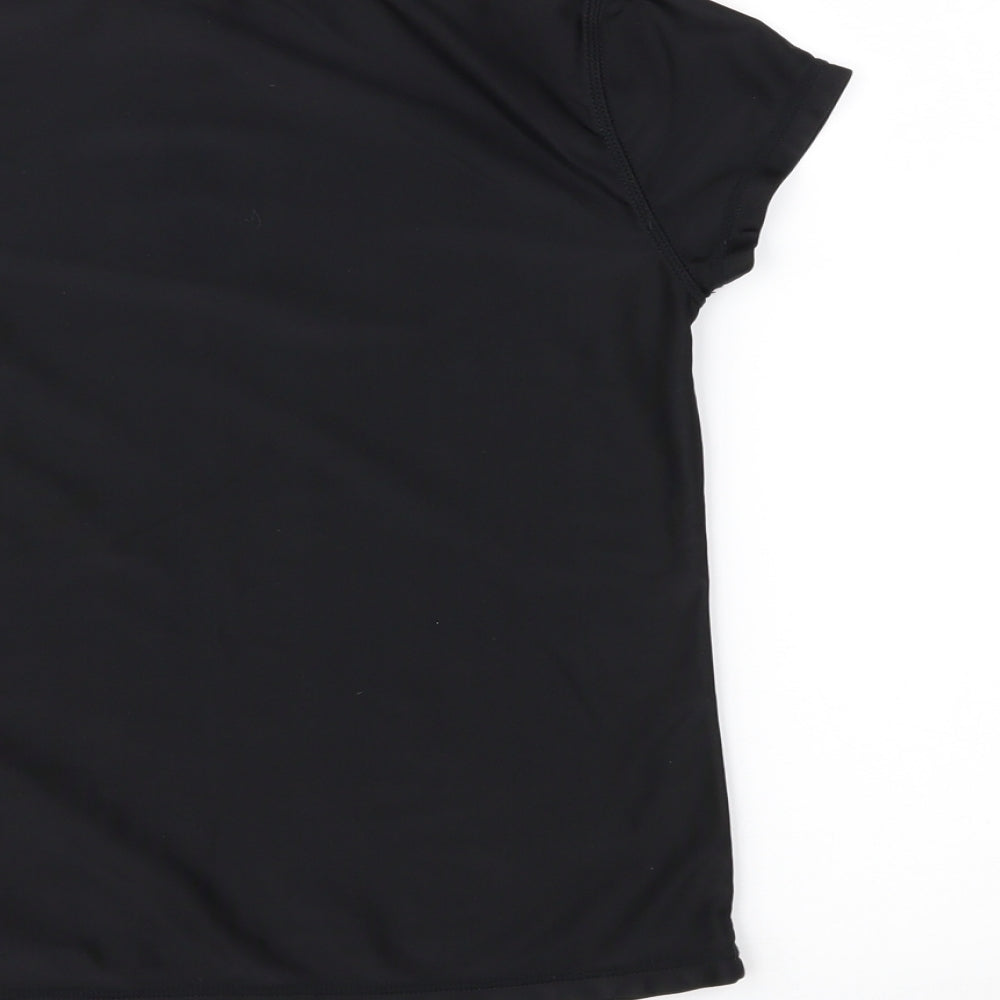 Wave Zone Girls Black   Basic T-Shirt Size 12 Years