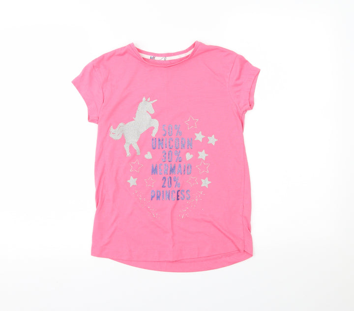 Matalan Girls Pink   Top Pyjama Top Size 10 Years