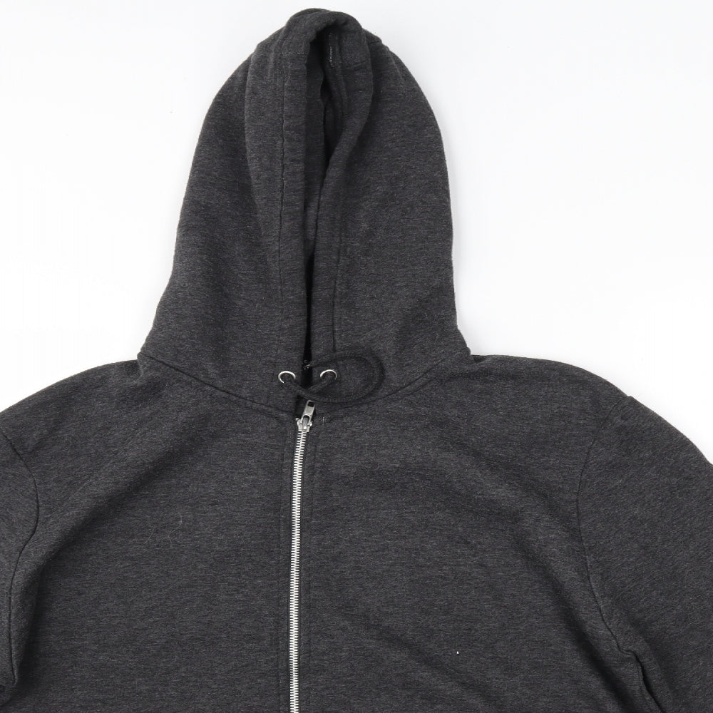 Peacocks Mens Grey   Full Zip Hoodie Size L