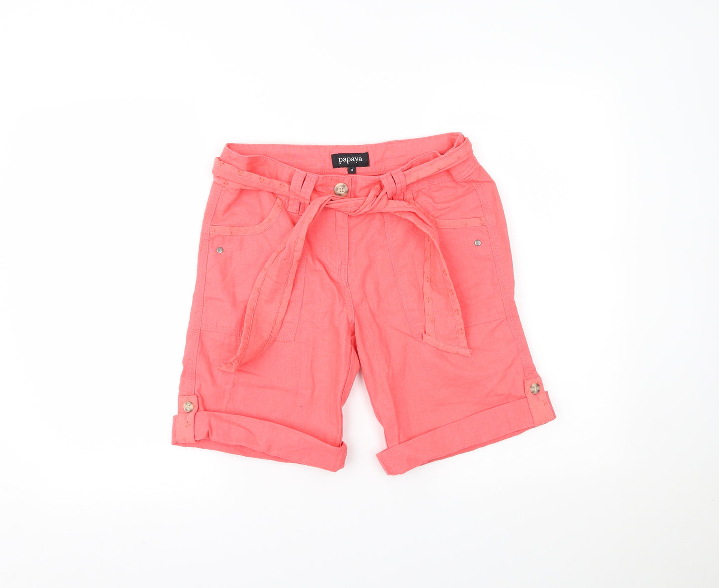 Papaya Womens Pink   Chino Shorts Size 8