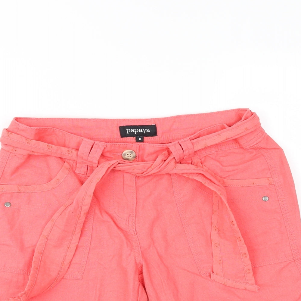 Papaya Womens Pink   Chino Shorts Size 8