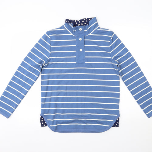 Tru Womens Blue Striped  Pullover Jumper Size S
