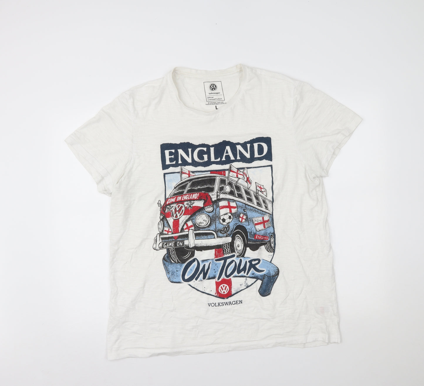 Volkswagen Mens White    T-Shirt Size L