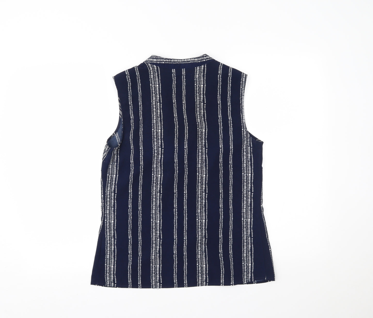 Papaya Womens Blue Striped  Basic Blouse Size 10