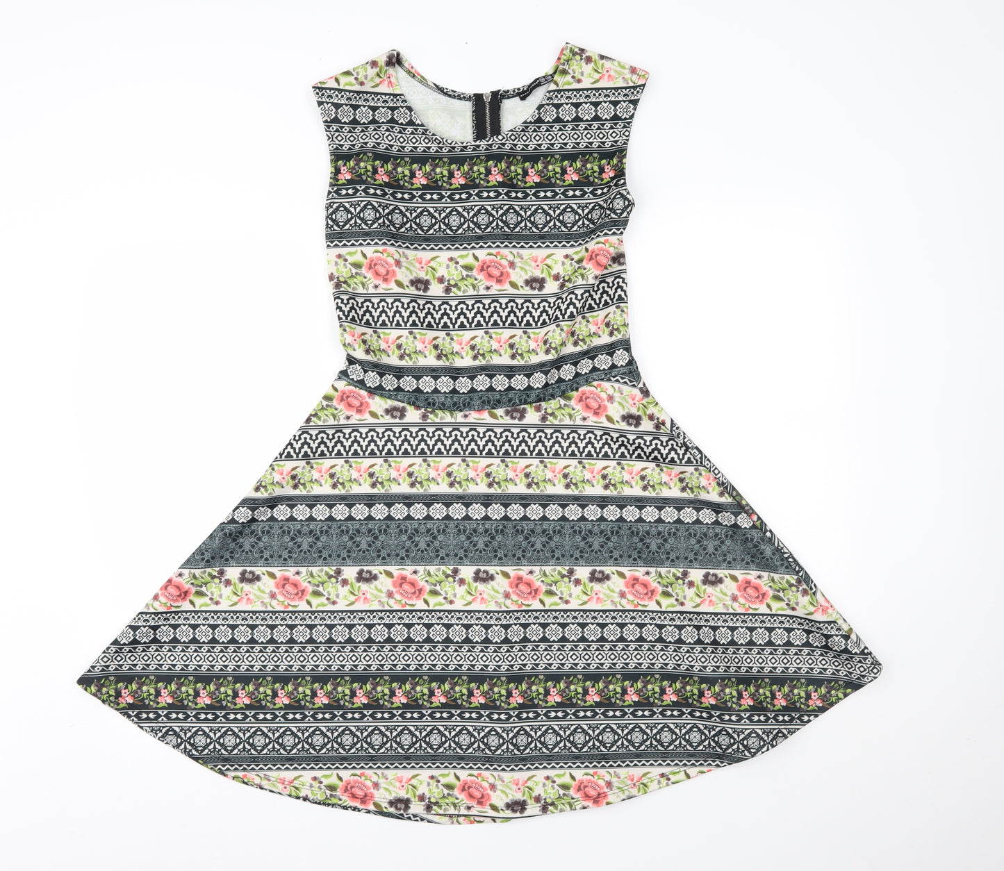 Primark Womens Multicoloured Floral  Fit & Flare  Size 10