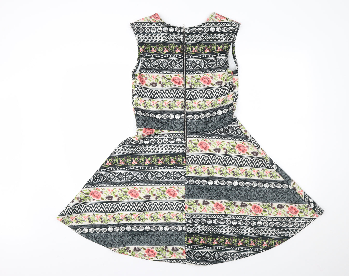 Primark Womens Multicoloured Floral  Fit & Flare  Size 10