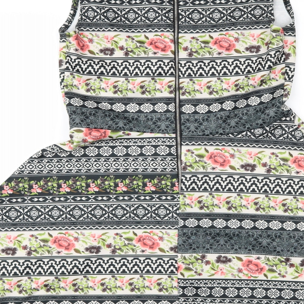 Primark Womens Multicoloured Floral  Fit & Flare  Size 10