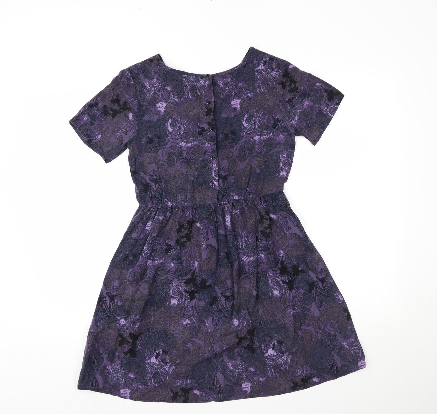 Firetrap Womens Purple Paisley  Fit & Flare  Size 8